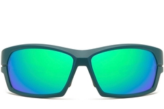 BS0205-0063_Green_Rectangular_TR90_Sunglasses_front