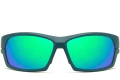 BS0205-0063_Green_Rectangular_TR90_Sunglasses_front