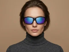 BS0205-0066_Black_Rectangular_TR90_Sunglasses-tryon_female