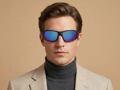 BS0205-0066_Black_Rectangular_TR90_Sunglasses-tryon_male