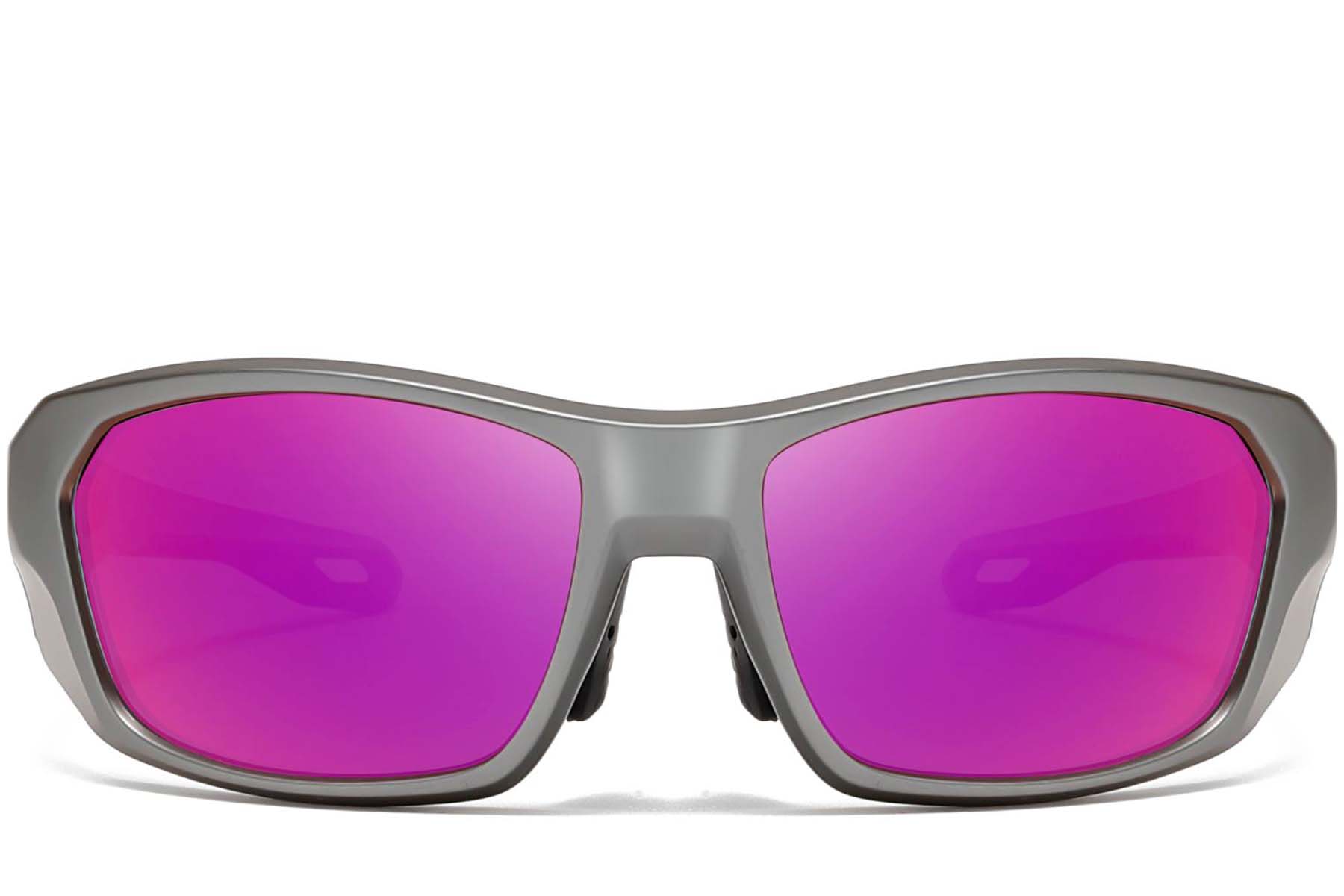 BS0205-0069_Grey_Rectangular_TR90_Sunglasses_front