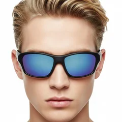 BS0205-0066_Purple_Rectangular_TR90_Sunglasses_model