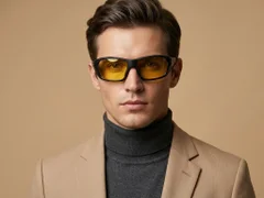 BS0205-0067_Black_Rectangular_TR90_Sunglasses-tryon_male