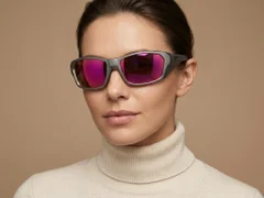 BS0205-0069_Grey_Rectangular_TR90_Sunglasses-tryon_female
