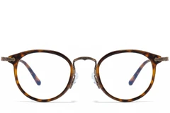 BS0218-0012_Brown_Oval_Titanium_Glasses_front