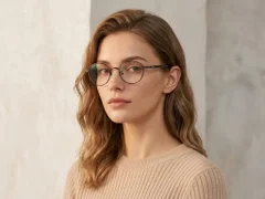 Oval Copper Titanium Glasses #BS0218-0022