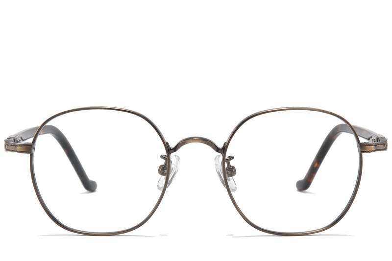 BS0218-0026_Brown_Oval_Titanium_Glasses-front