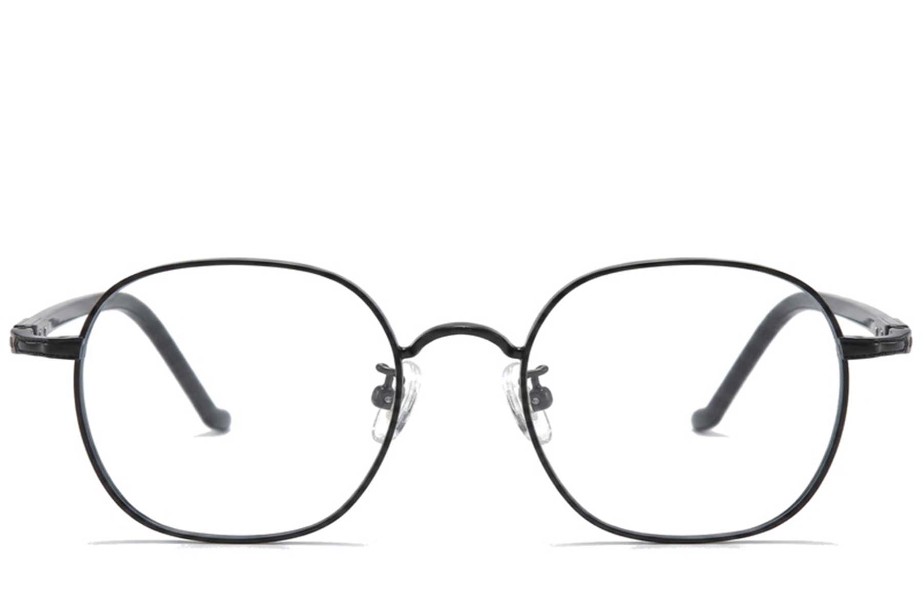 BS0218-0027_Black_Oval_Titanium_Glasses-front