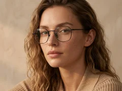 Oval Black Titanium Glasses #BS0218-0031