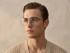Oval Brown Titanium Glasses #BS0218-0041