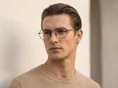 Oval Black Titanium Glasses #BS0218-0043