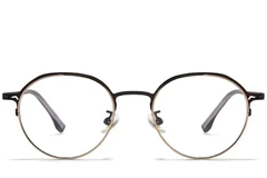 BS0218-0048_Black_Oval_Titanium_Glasses_front