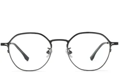 BS0218-0053_Black_Oval_Titanium_Glasses_front
