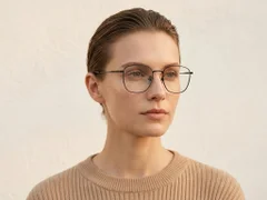 Rectangular Black Titanium Glasses #BS0218-0059