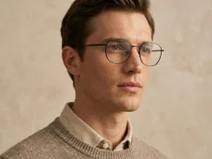 Rectangular Black Titanium Glasses #BS0218-0059