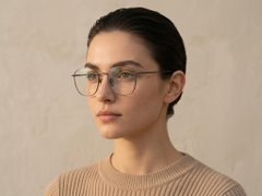 Rectangular Gray Titanium Glasses #BS0218-0062