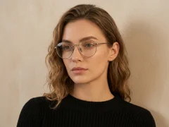 Oval Gray Titanium Glasses #BS0218-0066