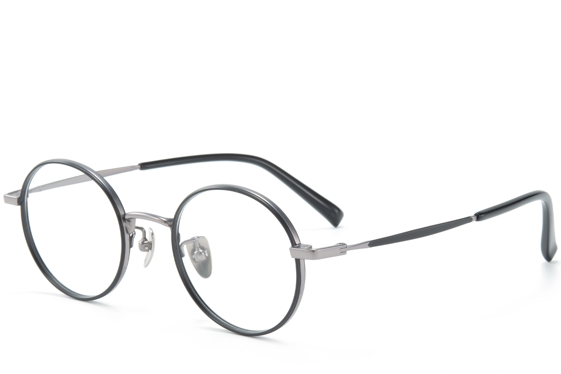 BS0218-0083_Black_Round_Titanium_Glasses_corner