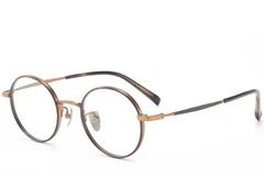 BS0218-0084_Brown_Round_Titanium_Glasses_corner