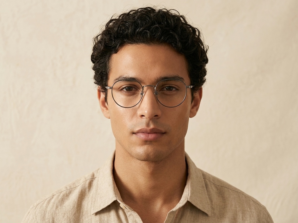 Rectangular Black Titanium Glasses #BS0218-0091