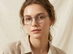 Rectangular Gray Titanium Glasses #BS0218-0094