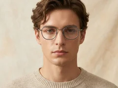 Rectangular Gray Titanium Glasses #BS0218-0094