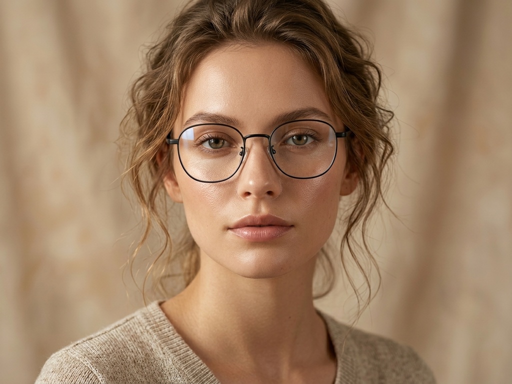 Rectangular Black Titanium Glasses #BS0218-0105