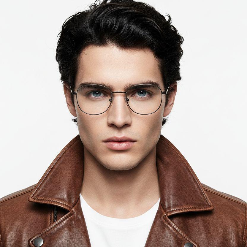 bs0218-0106_brown_rectangular_titanium_glasses_model