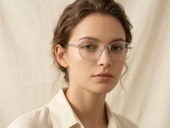Rectangular Silver Titanium Glasses #BS0218-0110