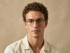 Oval Black Titanium Glasses #BS0218-0111