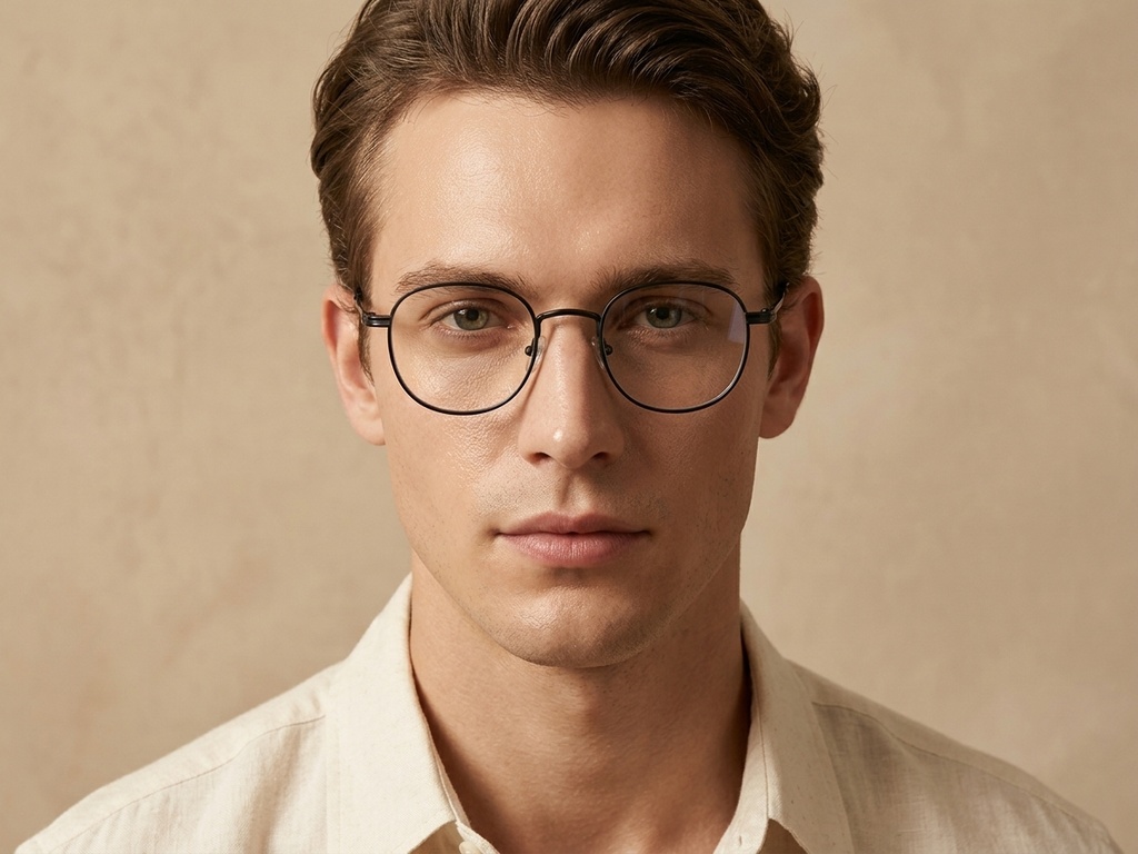 BS0218-0116_Black_Rectangular_Titanium_Glasses_corner-tryon_male