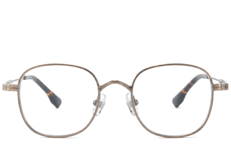 BS0218-0118_Brown_Rectangular_Titanium_Glasses_corner-front