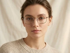BS0218-0118_Brown_Rectangular_Titanium_Glasses_corner-tryon_female