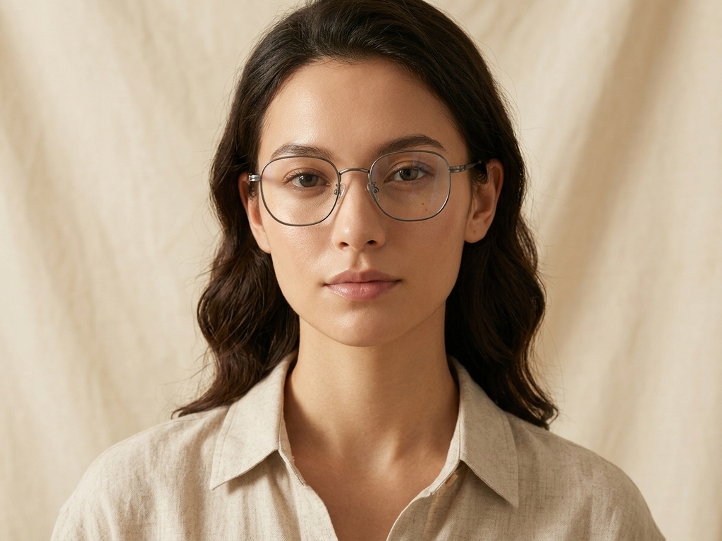 BS0218-0119_Silver_Rectangular_Titanium_Glasses_corner-tryon_female