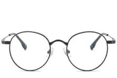 BS0218-0121_Black_Round_Titanium_Glasses_corner-front