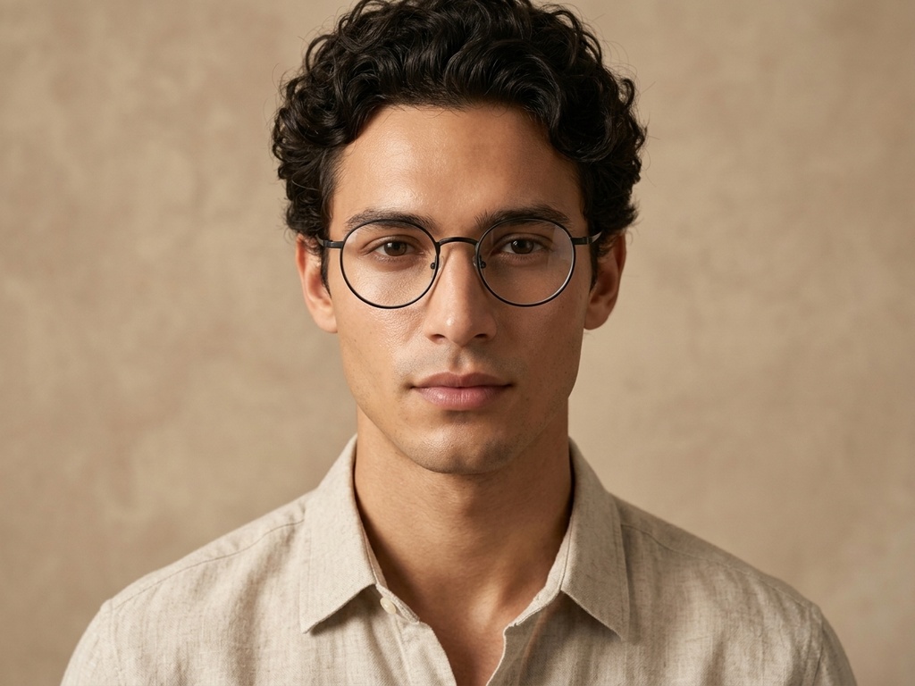 BS0218-0121_Black_Round_Titanium_Glasses_corner-tryon_male