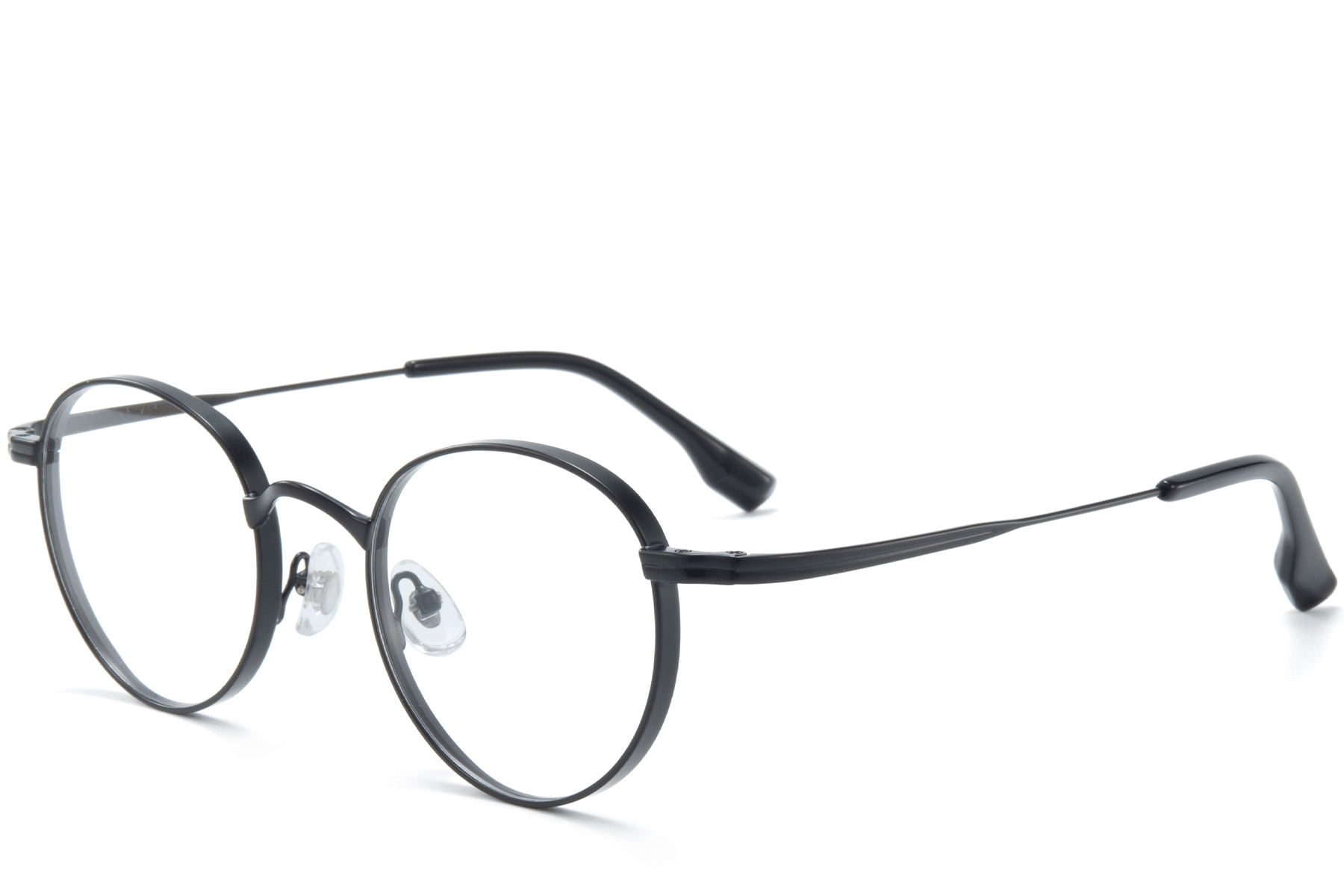 BS0218-0121_Black_Round_Titanium_Glasses_corner