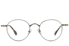 BS0218-0122_Brown_Round_Metal_Glasses-front