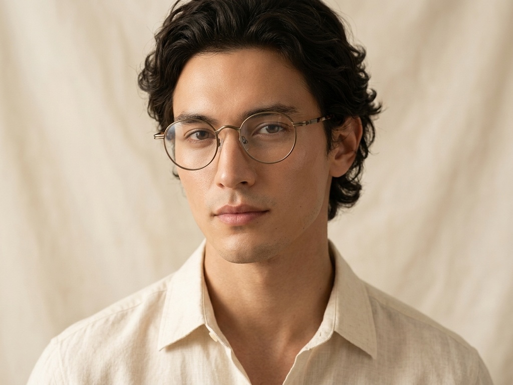 BS0218-0122_Brown_Round_Metal_Glasses-tryon_male