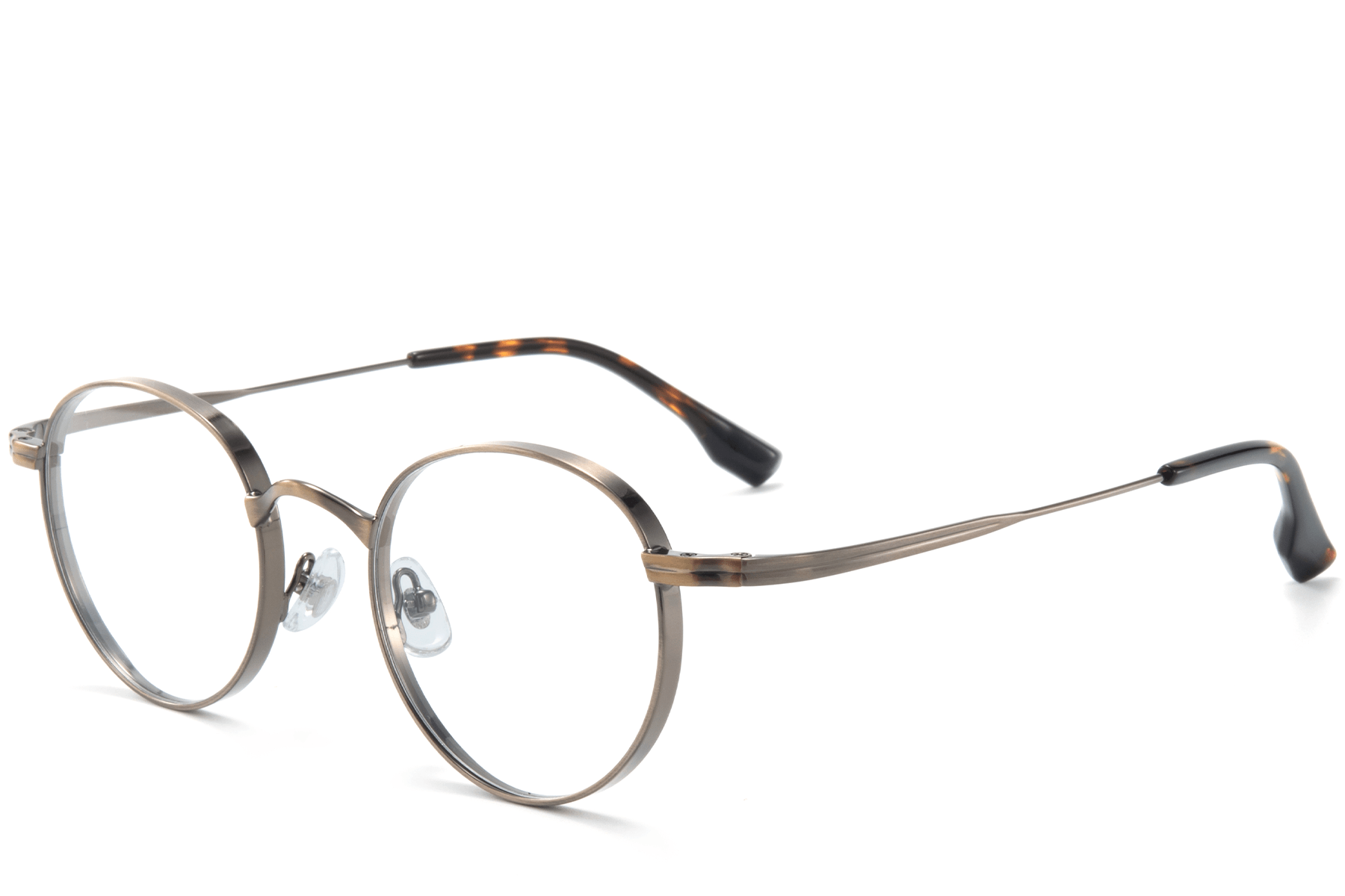 BS0218-0123_Brown_Round_Titanium_Glasses_corner