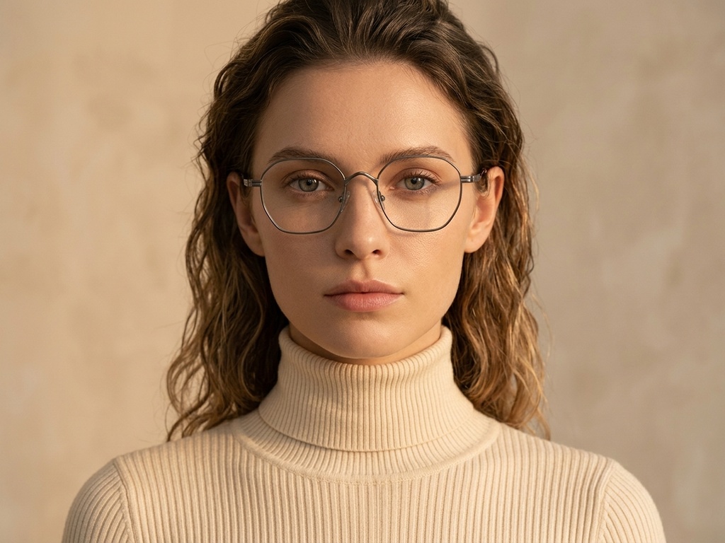 BS0218-0129_Silver_Rectangular_Titanium_Glasses_corner-tryon_female