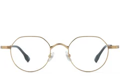 BS0218-0135_Golden_Oval_Metal_Glasses_front