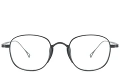 BS0218-0136_Black_Rectangular_Titanium_Glasses_corner-front