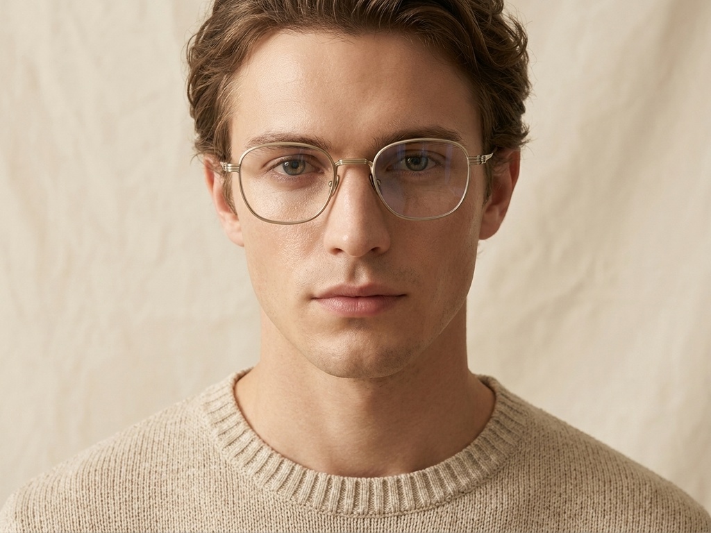 BS0218-0140_Golden_Rectangular_Titanium_Glasses_corner-tryon_male
