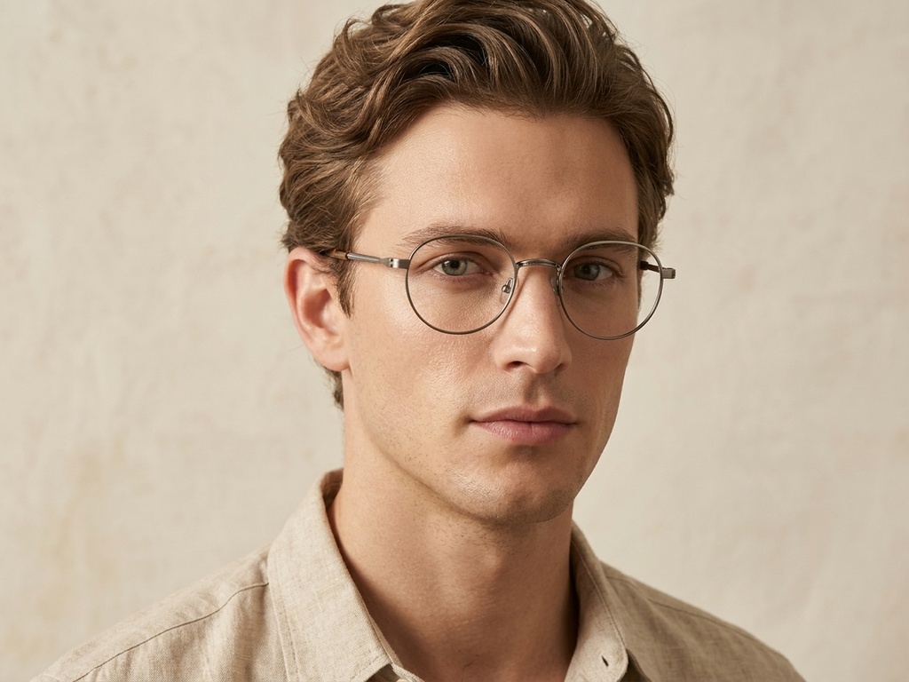 BS0218-0143_Brown_Oval_Titanium_Glasses_corner-tryon_male