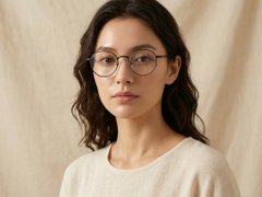 BS0218-0146_Black_Oval_Titanium_Glasses_corner-tryon_female