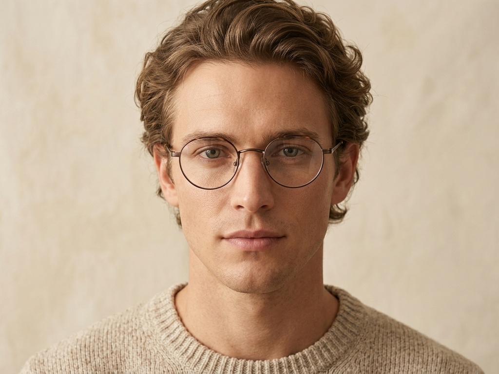 BS0218-0147_Brown_Oval_Titanium_Glasses_corner-tryon_male