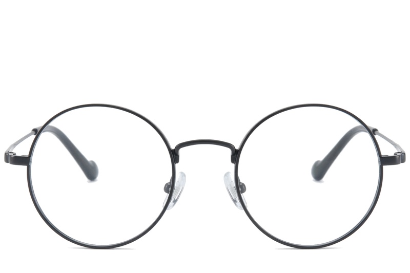 BS0218-0151_Black_Round_Titanium_Glasses_corner-front