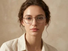 BS0218-0152_Brown_Round_Titanium_Glasses_corner-tryon_female