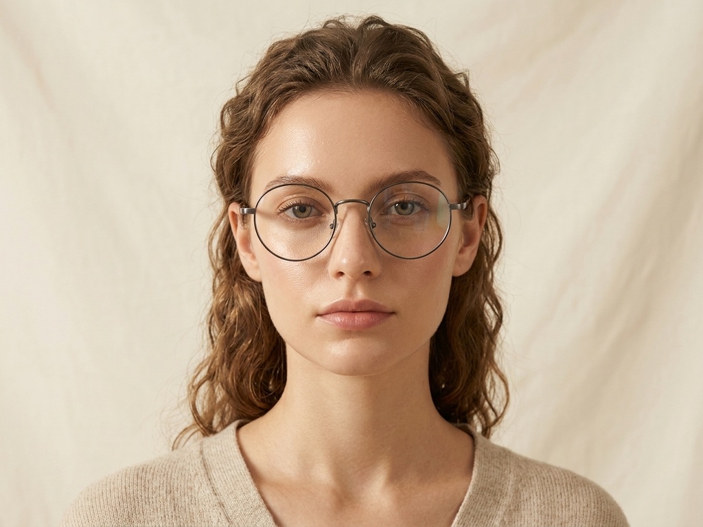 BS0218-0154_Silver_Round_Metal_Glasses-tryon_female